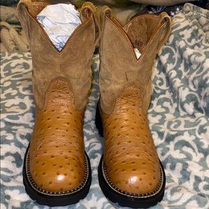 Ariat Fatbaby Ostrich Print Boots